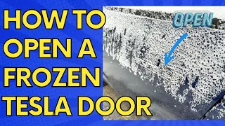 How to open a frozen Tesla door handles