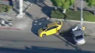 VIDEO: LAPD pursuit in Mid-City ends with dramatic crash; one injury