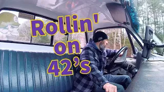 Cruising in my 4 Speed, Ls Swapped Squarebody 4x4 on 42" Tires!