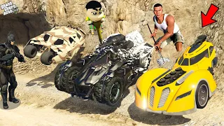 GTA 5: FRANKLIN AND SHINCHAN Found BURIED "BATMAN SUPERCARS" in GTA 5! (GTA 5 mods)