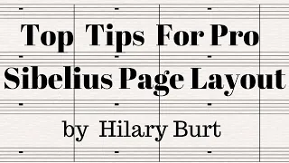 Sibelius Page Layout - top tips for making your lead sheet look super professional!