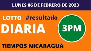 🟠Diaria 3:00 PM | hoy lunes 6 de febrero de 2023 - resultados lotería Nicaragua - Jugá 3 - Loto