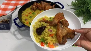 Air Fried Chicken Wings With Curry Rice, A Healthier Option