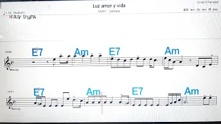 Luz amor y vida💋INSTARLMENTAL,연주곡, 코드 큰 악보, 반주 가라오케, 💖Karaoke, Sheet Music, Chord, MR