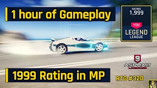 Asphalt 9 | 1 hour of Gameplay at 1999 Rating in Multiplayer | RTG #320