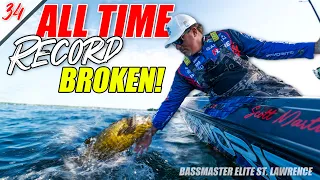 ALL TIME Fishing RECORD BROKEN for $100,000 - Bassmaster Elite St. Lawrence (Tournament)- UFB S2 E34