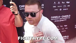 CANELO IMITATES FLOYD MAYWEATHER SHOULDER ROLL & WARNS JERMELL CHARLO ON USING HIS GAME PLAN