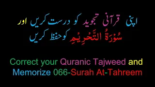 Memorize 066-Surah Al-Tahreem (complete) (10-times) Repetition