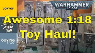 Awesome 1:18 scale action figure haul - Warhammer 40k, Battle for the Stars, Planet Green Valley etc