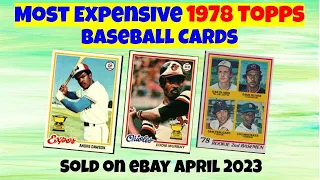 Most Expensive 1978 Topps Baseball Cards eBay Sales - April 2023