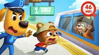 Safe Travels on Trains🚆| Kids Cartoon | Safety Tips for Kids | 👮🔍Police Cartoon | Sheriff Labrador