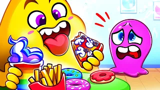 Don't Overeat Song 🍔❌| New Cartoon + More Kids Songs