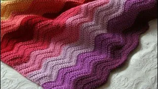 كروشيه غرزة الزجزاج للمبتدئين  How to crochet the Zigzag stitch