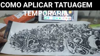 Como aplicar tatuagem temporária. tattoo realista