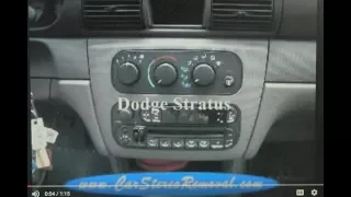 Dodge Stratus Stereo Removal = Car Stereo HELP