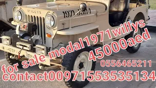 for sale@willys#jeep#modal/1971#45000aed#sharjah#contact#0556465211#0553535134