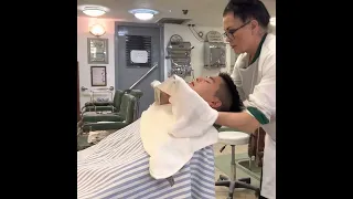 ASMR shave and head massage at the Waldorf Barbershop in Dublin Ireland