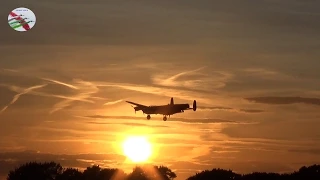 Sunset Display By Two Lancasters