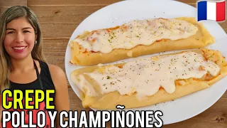 🇨🇵COMO HACER CREPES CASEROS Pollo Con Champiñones y Bechamel