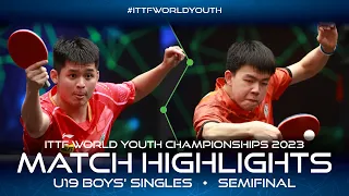 Lin Shidong vs Kao Cheng-Jui | U19 BS-SF | ITTF World Youth Championships 2023