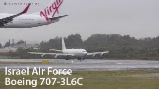 707 Retro Roar - Israel Air Force Boeing 707-3L6C with JT3D-7 engines departing Perth Airport.