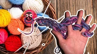 ВЯЗАНИЕ ПАЛЬЦАМИ#Finger knitting#VLOG for Girls.Как вязать пальцами