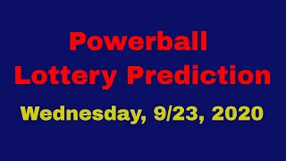 Powerball Winning Numbers Predictions | Wednesday, September 23, 2020