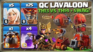 Th13 vs Max Th14 | Most Powerful Town Hall 13 Attack - Th13 Qc LaLo - Best Th13 Attack Strategy coc