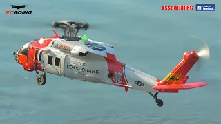 FLYING OVER WATER ! RC Coast Guard UH60 Rescue Helicopter | GPS & FPV | EASY TO FLY | YXZNRC F09-S