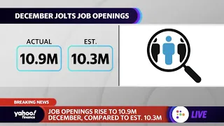 U.S. economy: Job openings tick up in December, manufacturing prices rise in January