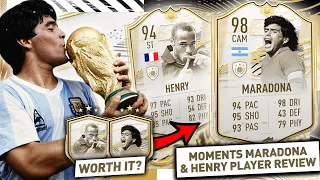 TOO MANY REQUIREMENTS? 🤔 98 PRIME ICON MOMENTS SBC DIEGO MARADONA & THIERRY HENRY PLAYER REVIEW!