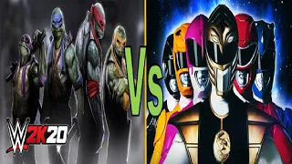 WWE 2K20 | The Ninja Turtles Vs The Power Rangers