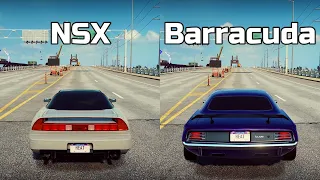 NFS Heat: Honda NSX Type-R vs Plymouth Barracuda - Drag Race