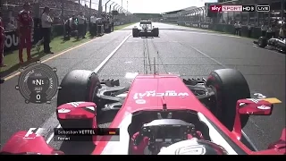 F1 2016 Sebastian Vettel Start ONBOARD Australian GP RACE