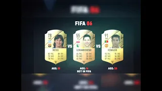 The evolution of Messi, Lewandowski and Ronaldo from FIFA 06-22