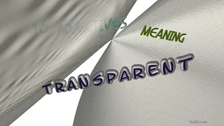 transparent - 18 adjectives having the meaning of transparent (sentence examples)