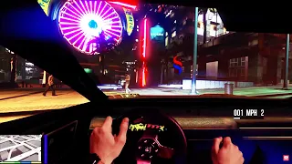 Cyberpunk 2077 in GTA V! Driving around Night City in Quadra