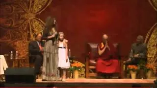 Liel Kolet and the voices of peace choir performing for the Dalai Lama