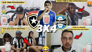 REAÇÕES BOTAFOGUENSES A MAIOR PIPOCADA DA HISTÓRIA -BOTAFOGO 3X4 GRÊMIO- BRASILEIRÃO - VAMOS RIR KKK