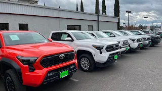 2024 Toyota Tacomas just sitting 🪑 on lots !!