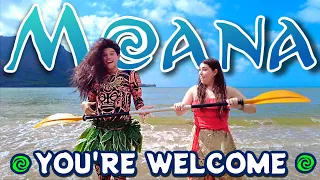 MOANA IN REAL LIFE - You’re Welcome  (Cover by @SharpeFamilySingers)✨🎤