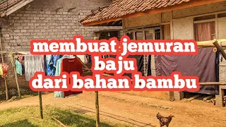 membuat jemuran baju dari bambu , bamboo handmade #bamboo #ideas #handmade #lifehacks #creative