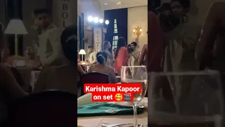 Karishma Kapoor on set 🥰🎬 #karismakapoor #shooting #shorts #youtube