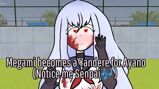 Notice me Senpai but Megami becomes a Yandere for Ayano!? 🔪💕 | Yandere Simulator 🔪💌 | Plus Art 🎨