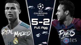 Real Madrid VS PSG 5-2 Agg Full Extended Highlight | Champions League