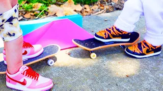 Finger Skateboard | Tech Deck Pyramid Ledge & Board | Fingerboarding | Tricks | Finger Nike Shoes