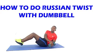 How to Do Russian Twist with Dumbbell | Abs and Oblique Exercise