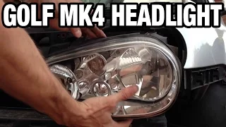 VW Golf MK4 - how to remove/replace front headlight video