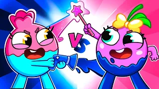 Pink vs Blue Challenge 🩷💙Play| learn with VocaVoca Berries #kidssongs #nurseryrhymes #toddlers