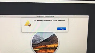 Internet Recovery Mac: recovery server could not be contacted error.  Check your wifi is connected